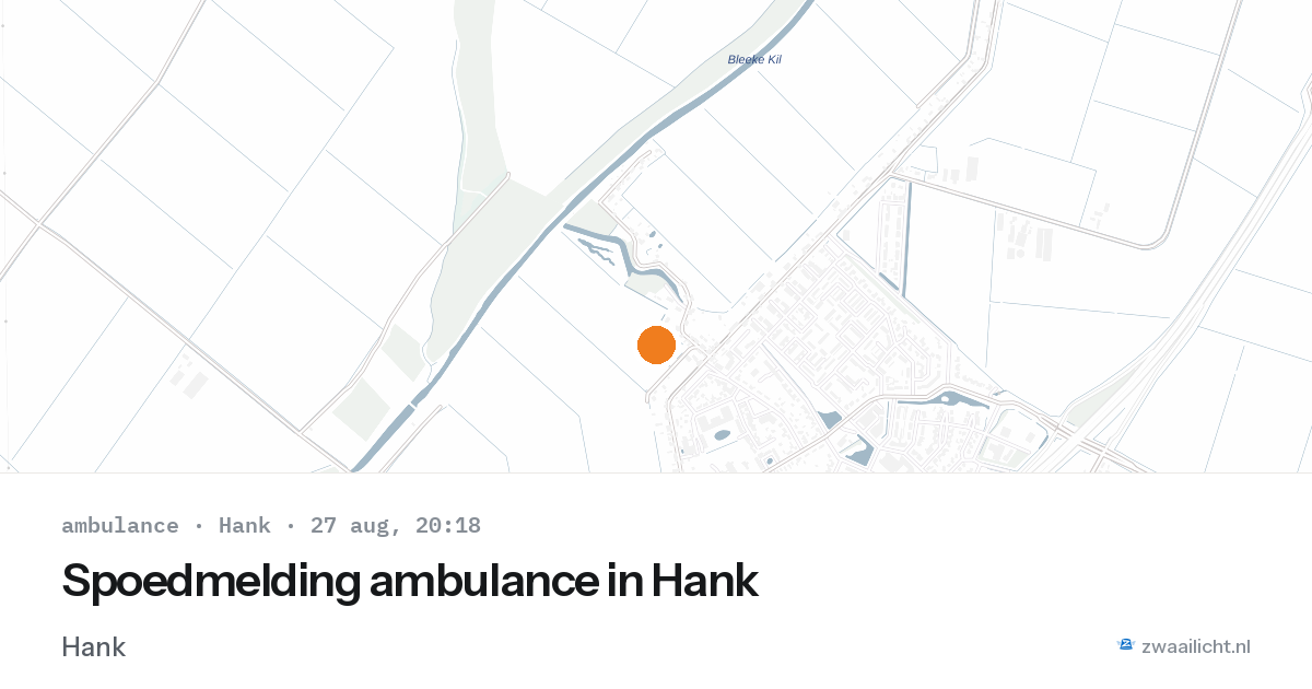 Spoedmelding ambulance in Hank — 27 aug 2026