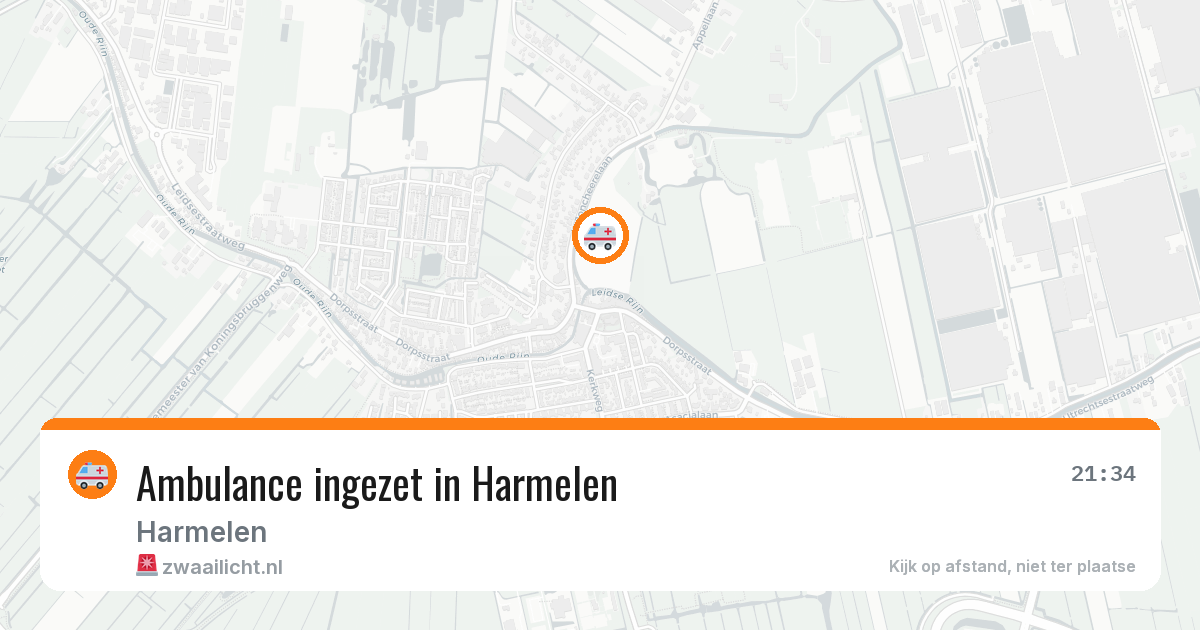 Ambulance ingezet in Harmelen — 18 mei 2026