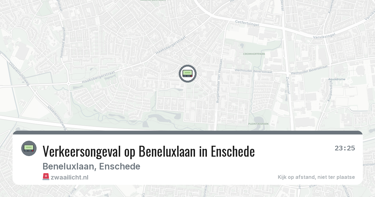Verkeersongeval op Beneluxlaan in Enschede — 13 aug 2026