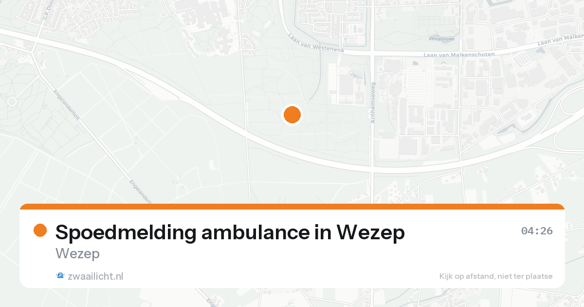 Spoedmelding ambulance in Wezep — 24 aug 2026