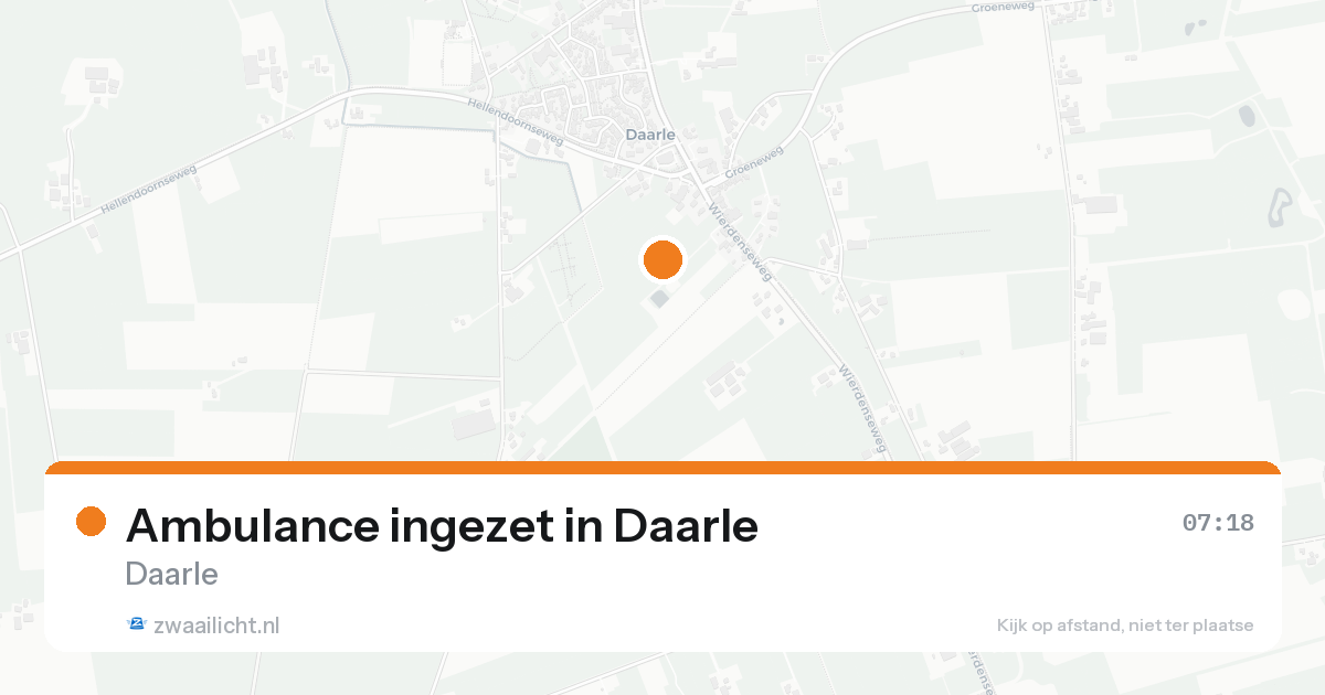 Ambulance ingezet in Daarle — 11 aug 2026