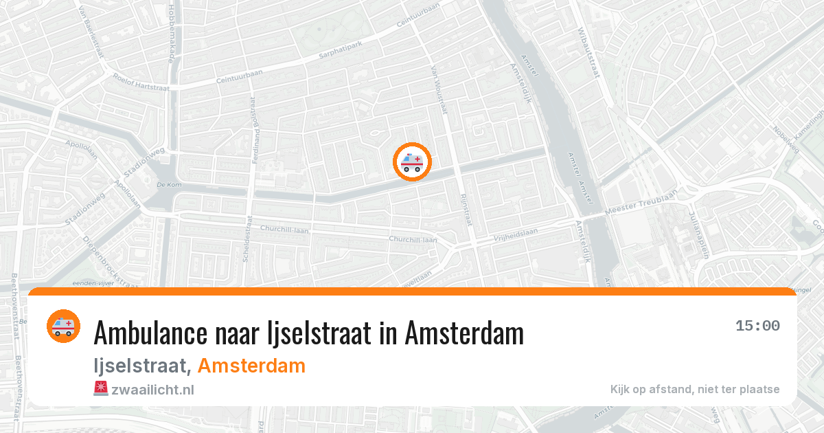Ambulance naar Ijselstraat in Amsterdam — 12 aug 2026