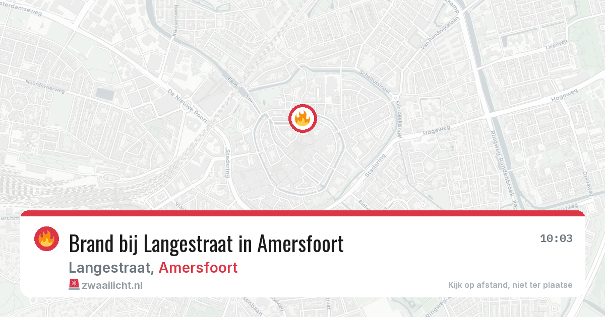 Brand bij Langestraat in Amersfoort — 13 aug 2026