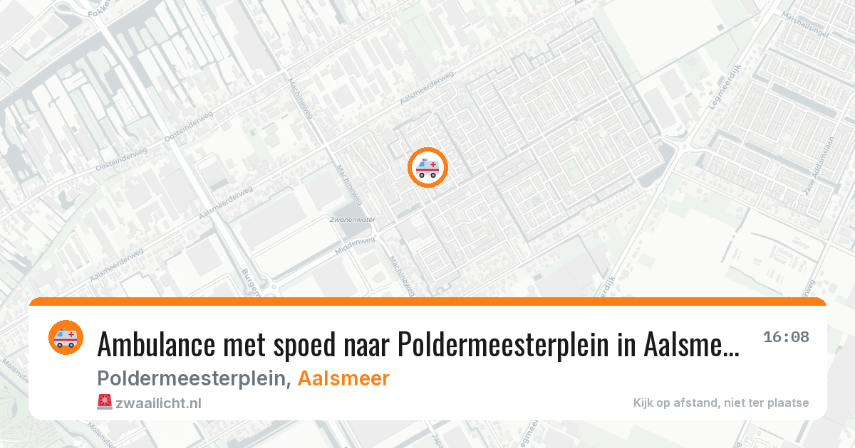 Ambulance met spoed naar Poldermeesterplein in Aalsmeer — 18 mei 2026
