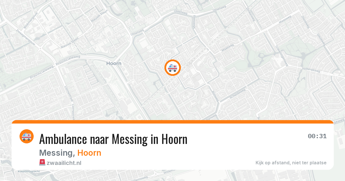 Ambulance naar Messing in Hoorn — 3 jun 2026