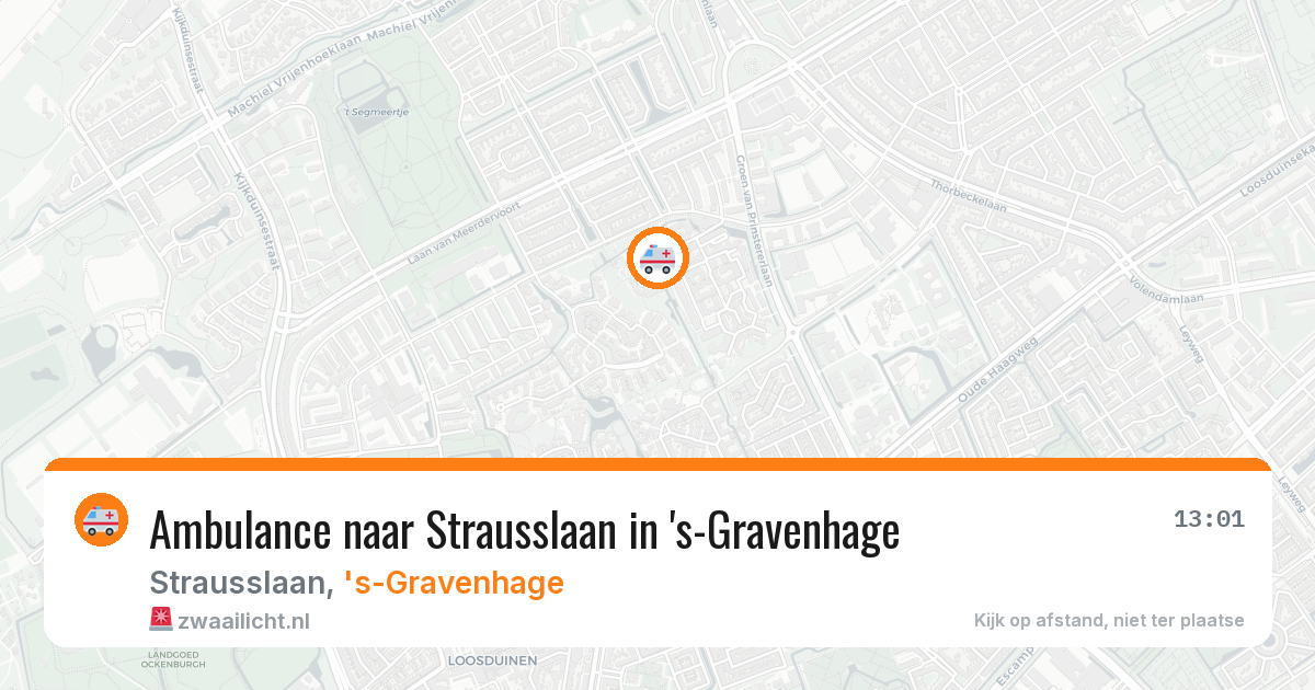 Ambulance naar Strausslaan in 's-Gravenhage — 3 aug 2026