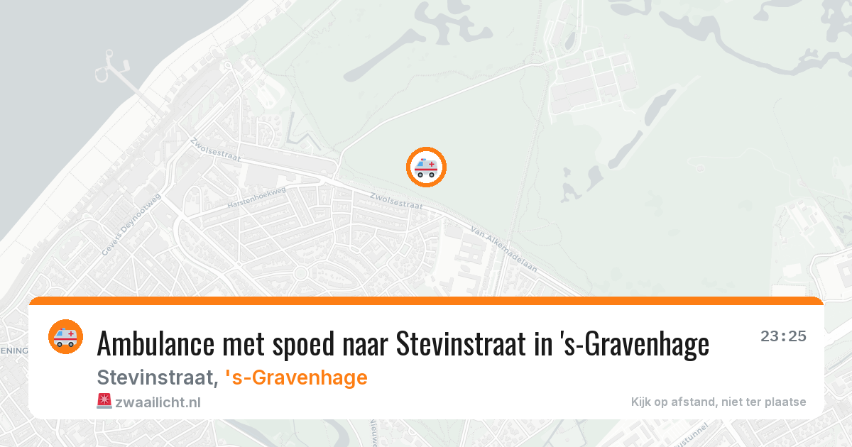 Ambulance met spoed naar Stevinstraat in 's-Gravenhage — 13 apr 2026