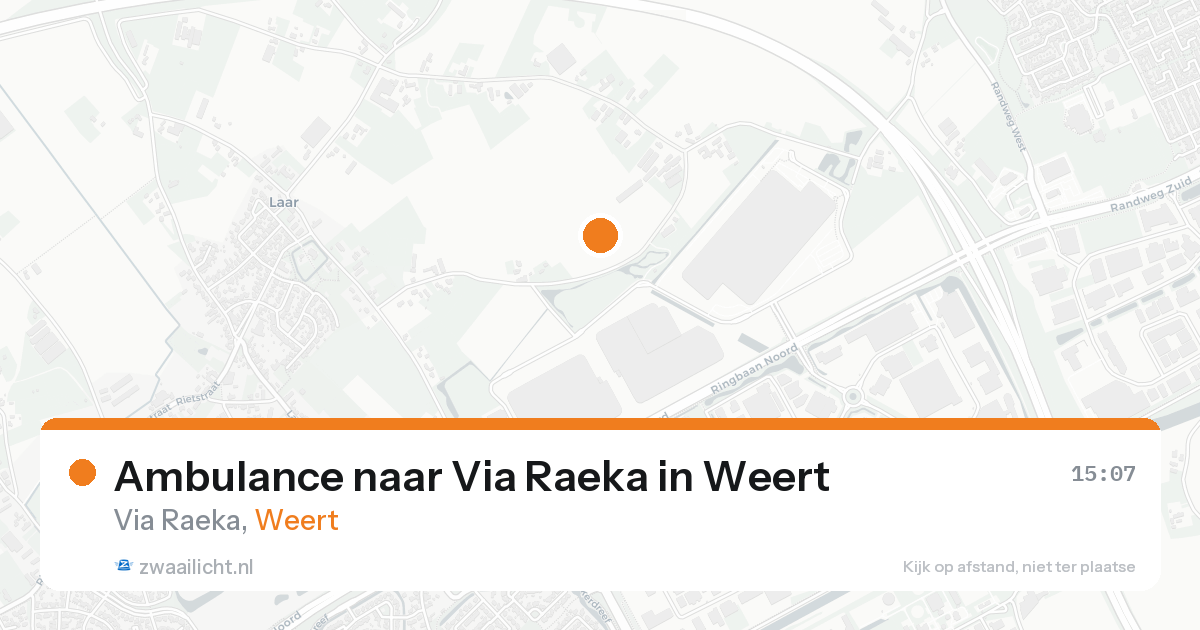 Ambulance naar Via Raeka in Weert — 24 aug 2026