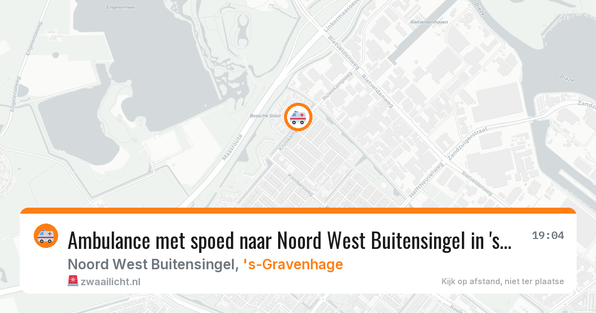 Ambulance met spoed naar Noord West Buitensingel in 's-Gravenhage — 18 jan 2026