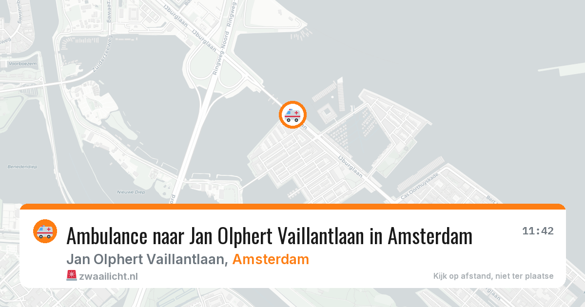 Ambulance naar Jan Olphert Vaillantlaan in Amsterdam — 14 aug 2026