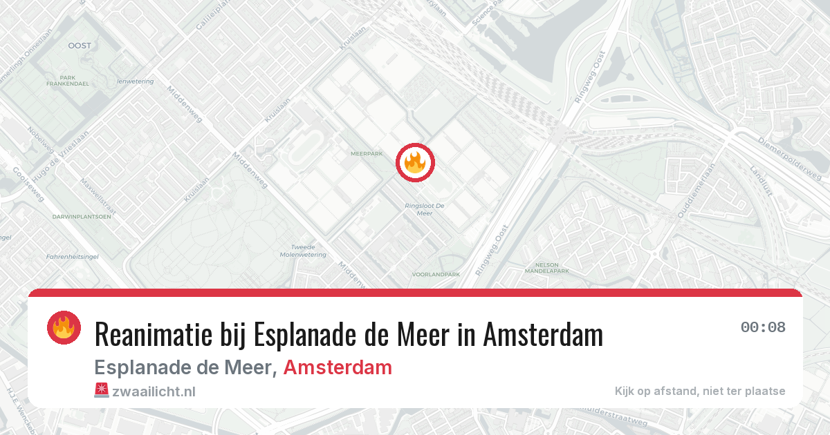 Reanimatie bij Esplanade de Meer in Amsterdam — 12 apr 2026