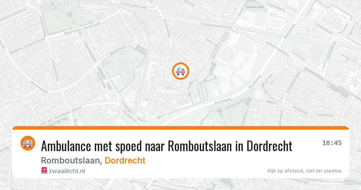 Ambulance met spoed naar Romboutslaan in Dordrecht — 9 mei 2026