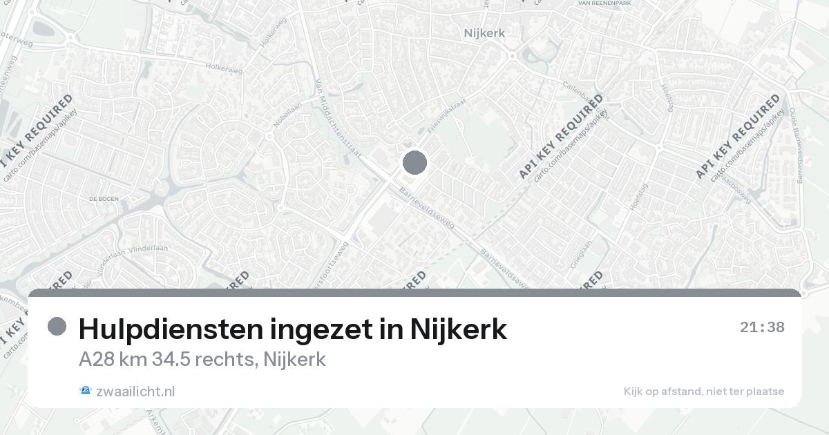 Hulpdiensten ingezet in Nijkerk — 30 jun 2026 | 🚨 Zwaailicht.nl