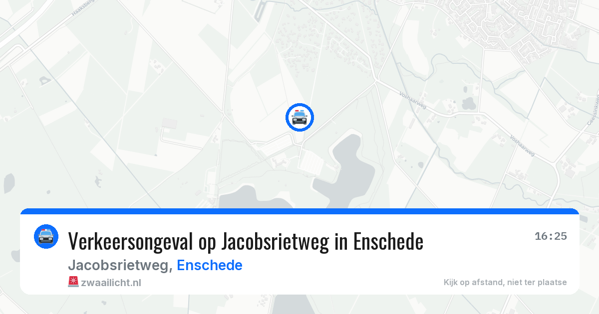 Verkeersongeval op Jacobsrietweg in Enschede — 25 mei 2026