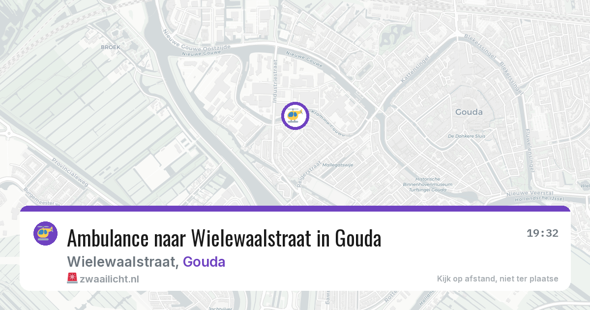 Ambulance naar Wielewaalstraat in Gouda — 27 jul 2026
