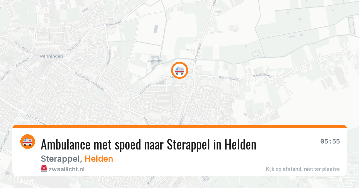 Ambulance met spoed naar Sterappel in Helden — 29 jun 2026