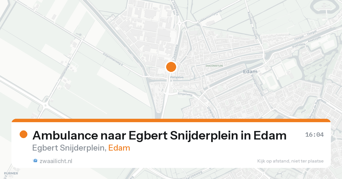 Ambulance naar Egbert Snijderplein in Edam — 21 aug 2026