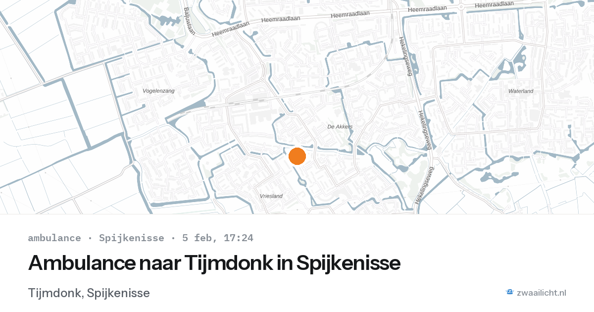 Ambulance naar Tijmdonk in Spijkenisse — 5 feb 2026
