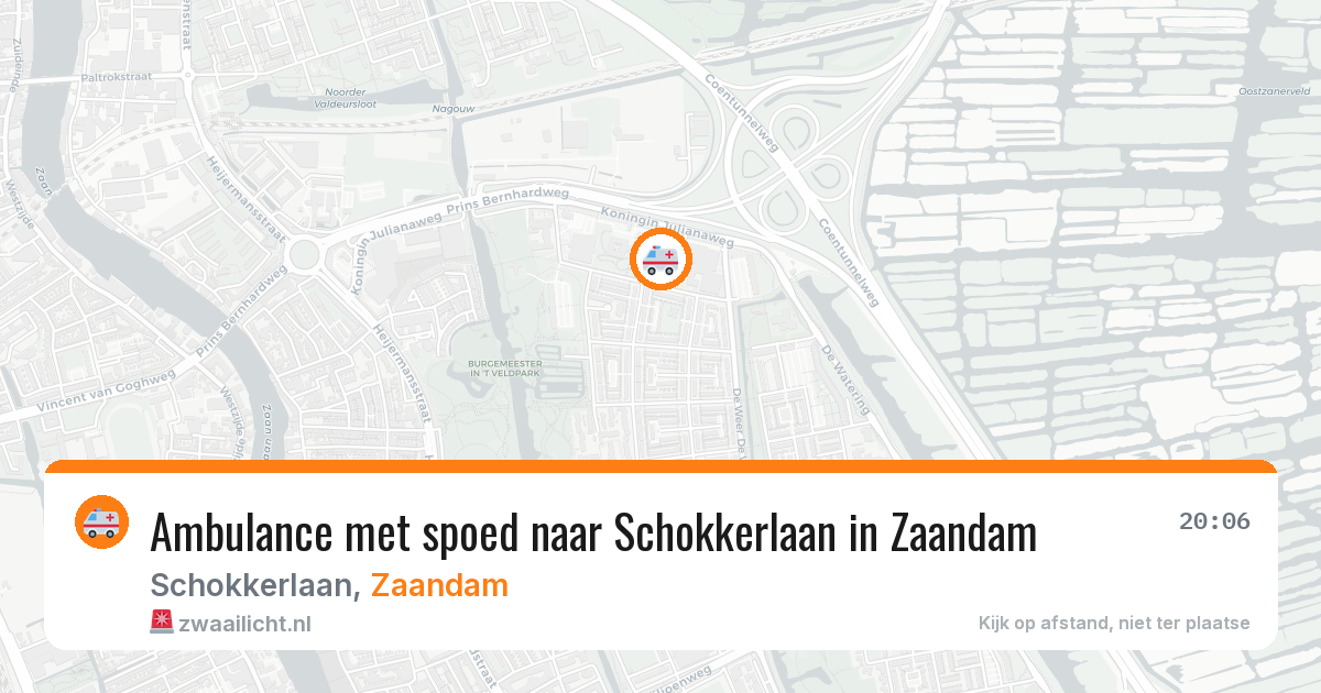 Ambulance met spoed naar Schokkerlaan in Zaandam — 5 apr 2026