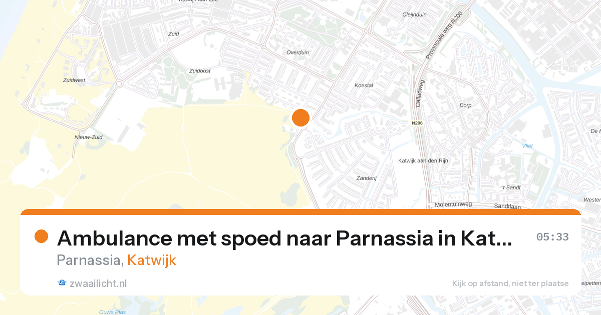 Ambulance met spoed naar Parnassia in Katwijk — 26 mrt 2026