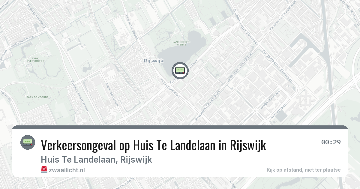 Verkeersongeval op Huis Te Landelaan in Rijswijk — 21 feb 2026