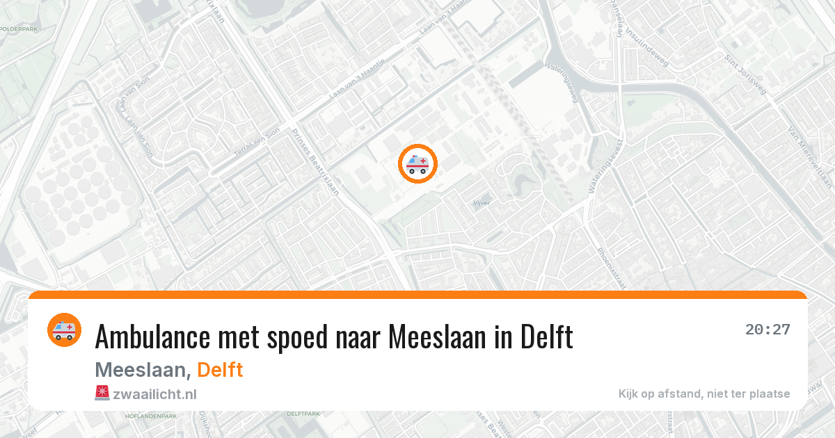 Ambulance met spoed naar Meeslaan in Delft — 10 jul 2026