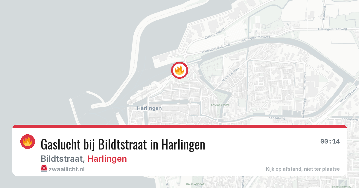 Gaslucht bij Bildtstraat in Harlingen — 24 apr 2026