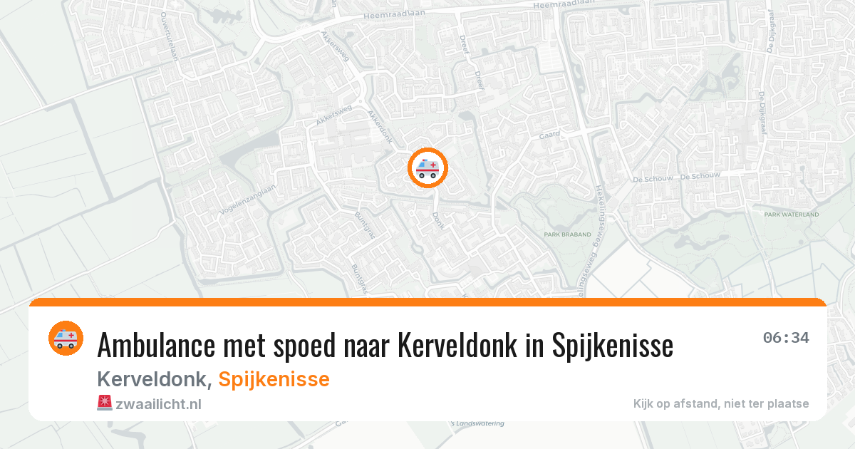 Ambulance met spoed naar Kerveldonk in Spijkenisse — 11 aug 2026