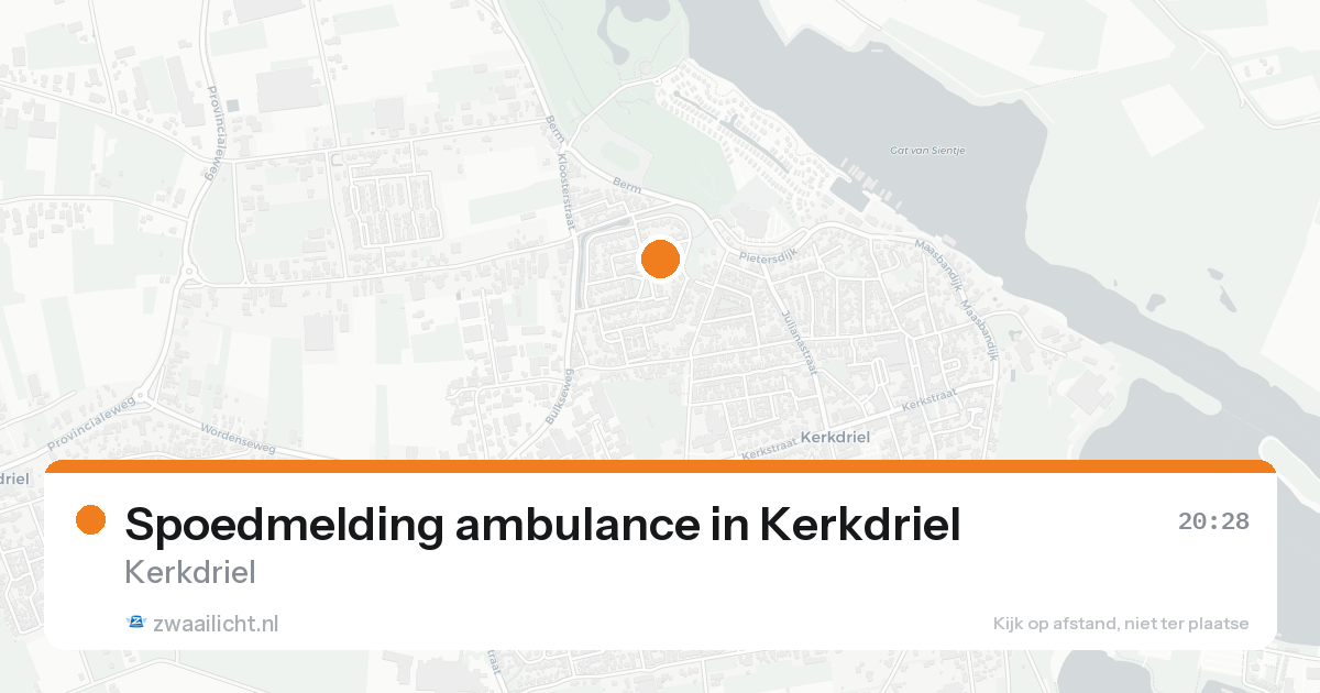 Spoedmelding ambulance in Kerkdriel — 14 aug 2026