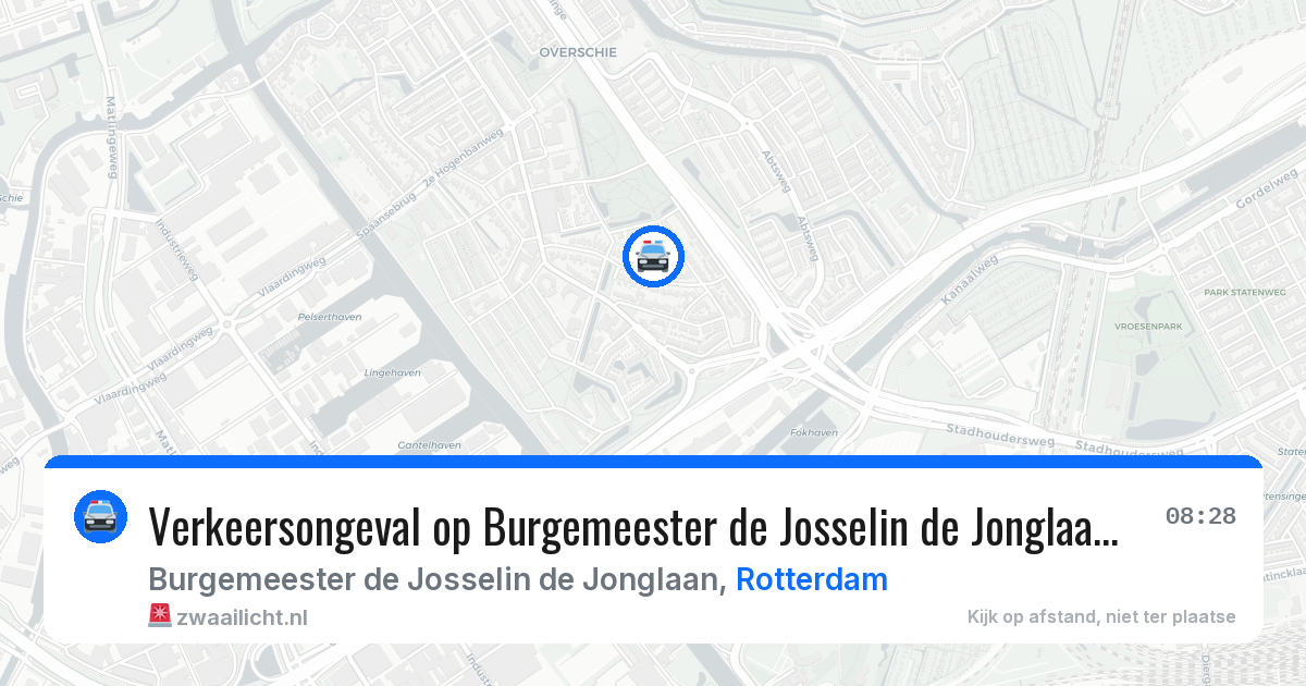 Verkeersongeval op Burgemeester de Josselin de Jonglaan in Rotterdam — 26 mrt 2026