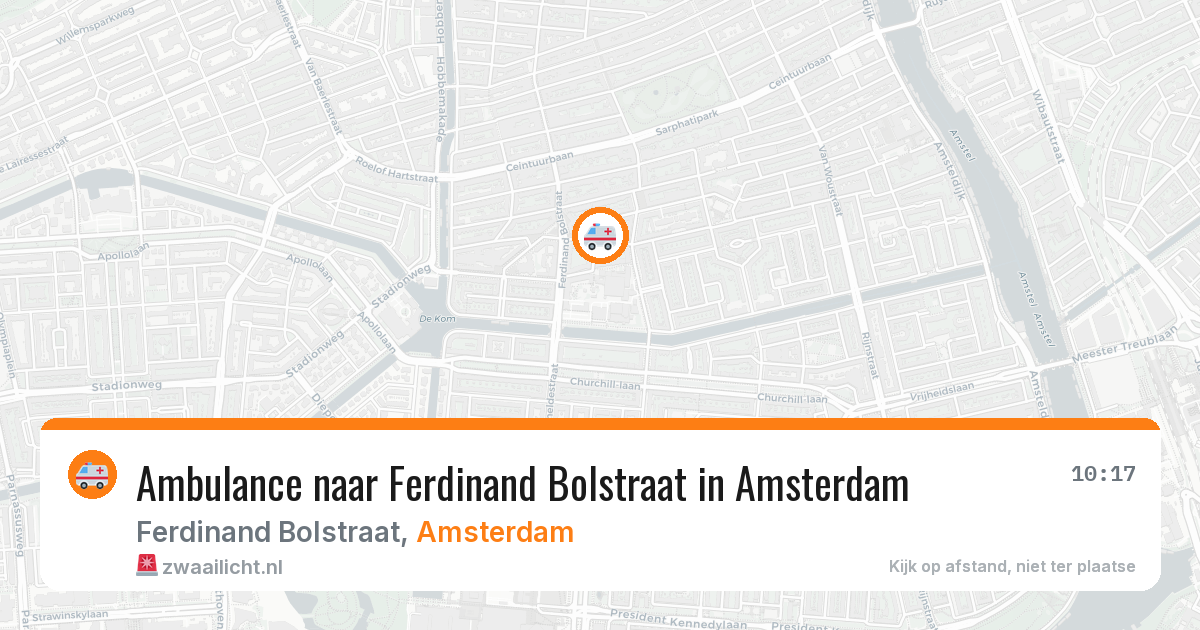 Ambulance naar Ferdinand Bolstraat in Amsterdam — 28 mrt 2026