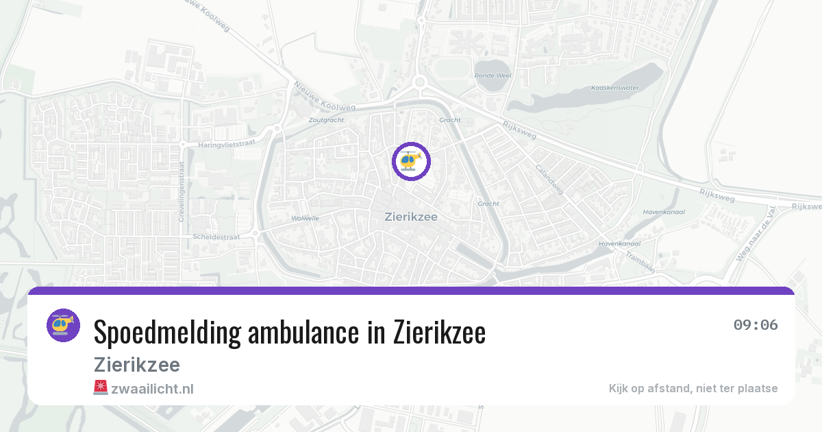 Spoedmelding ambulance in Zierikzee — 9 aug 2026