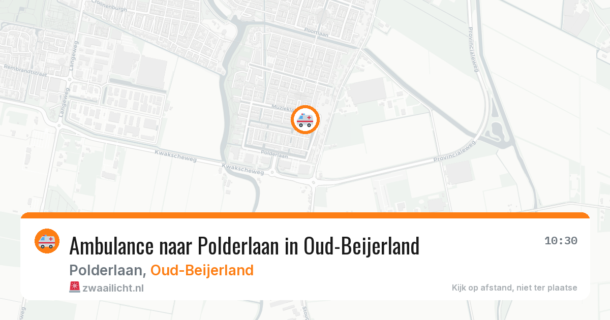 Ambulance naar Polderlaan in Oud-Beijerland — 10 jul 2026