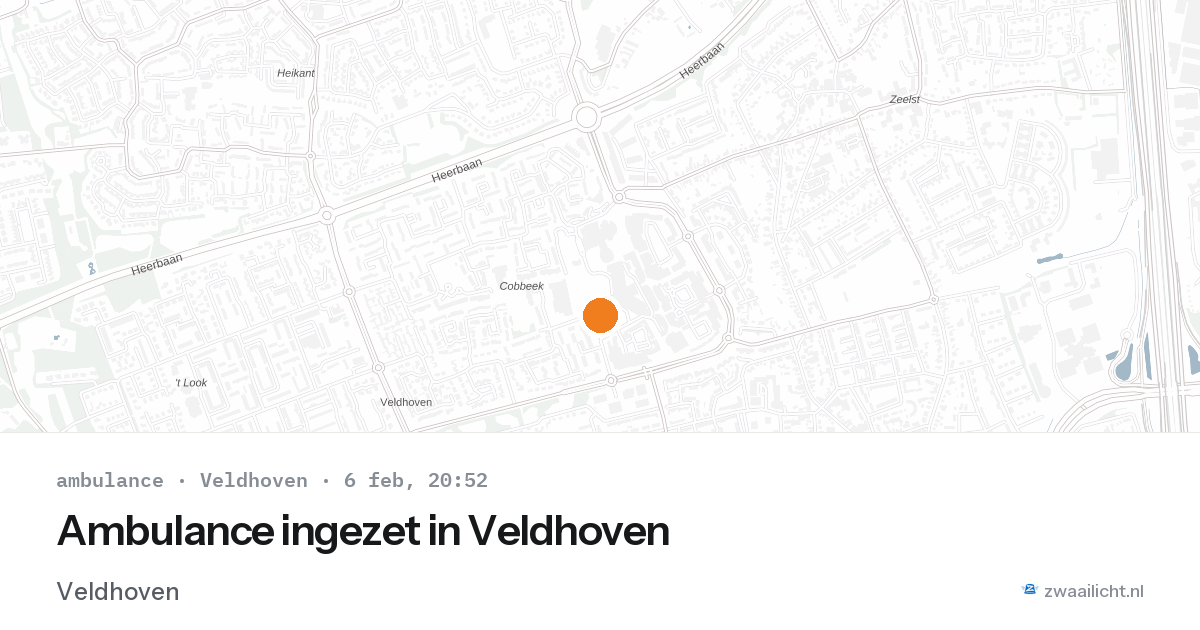 Ambulance ingezet in Veldhoven — 6 feb 2026