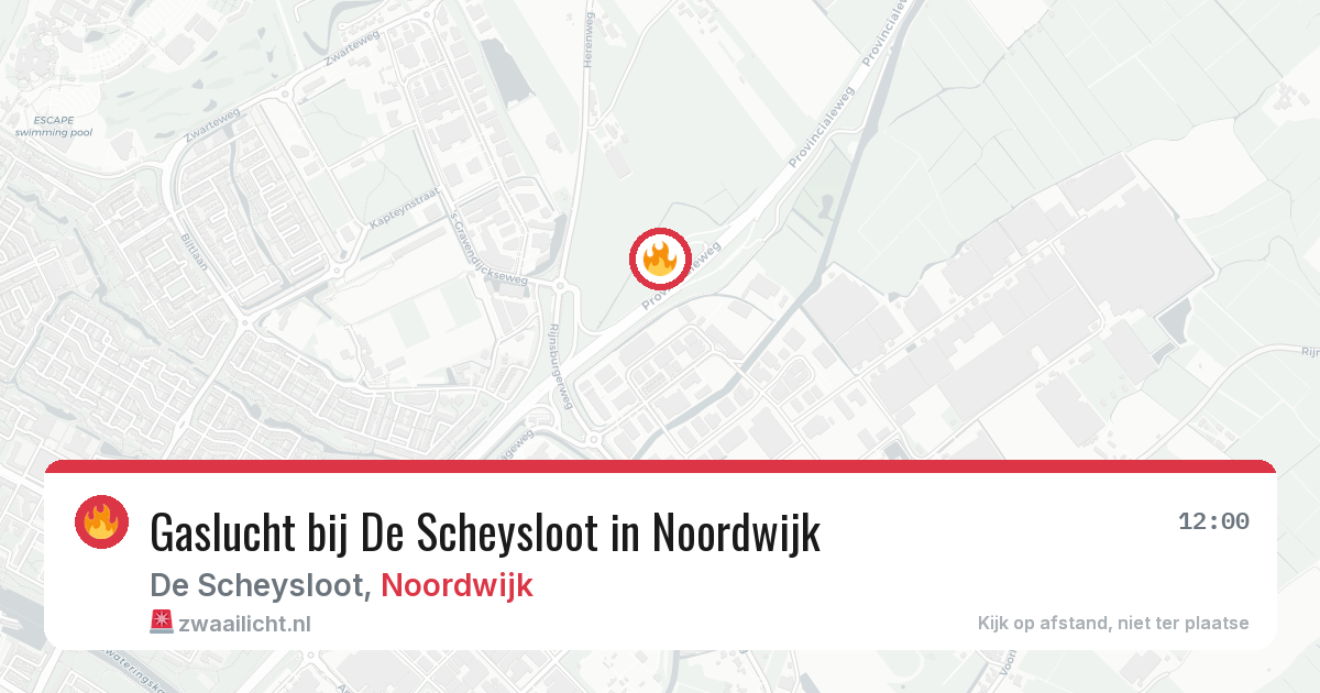 Gaslucht bij De Scheysloot in Noordwijk — 11 feb 2026