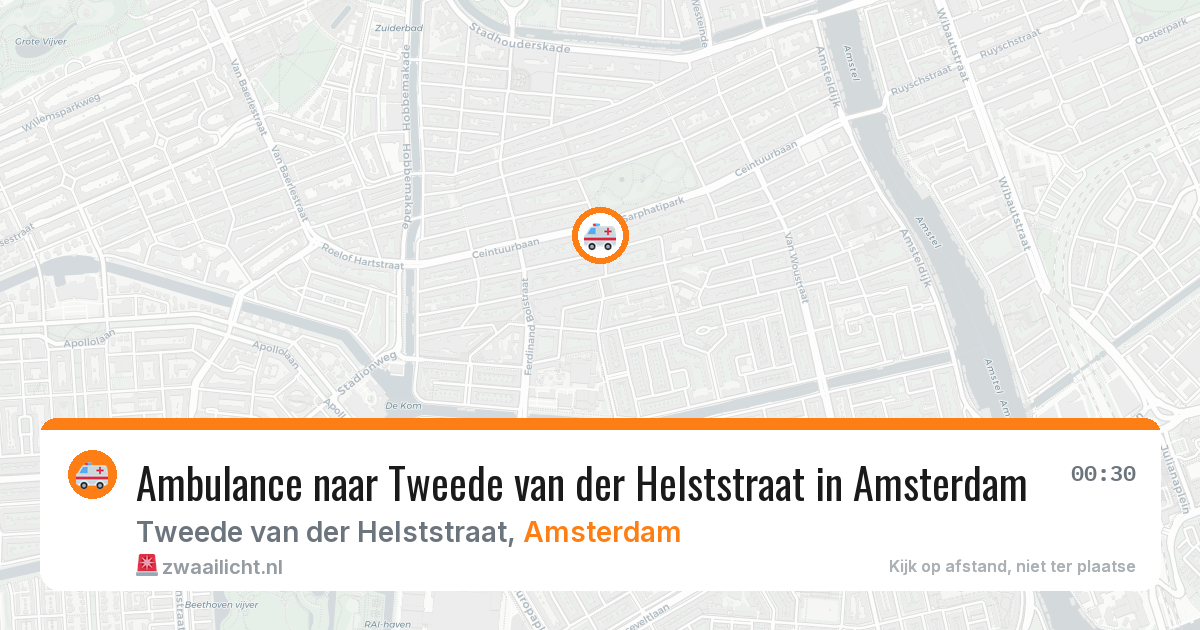 Ambulance naar Tweede van der Helststraat in Amsterdam — 7 aug 2026