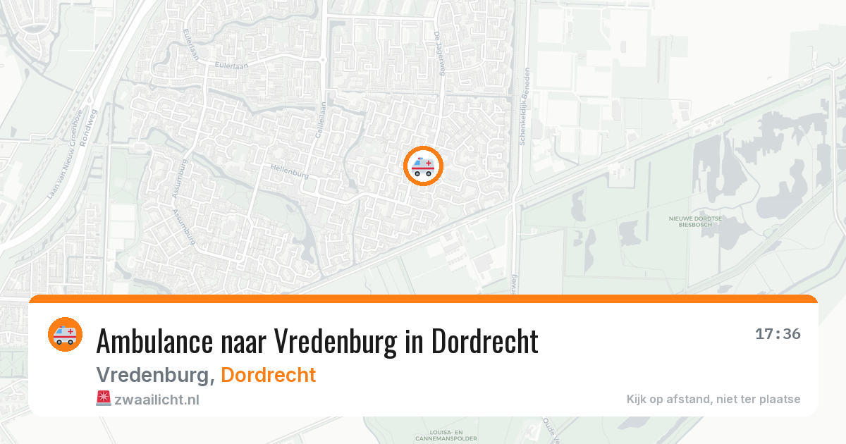 Ambulance naar Vredenburg in Dordrecht — 9 apr 2026