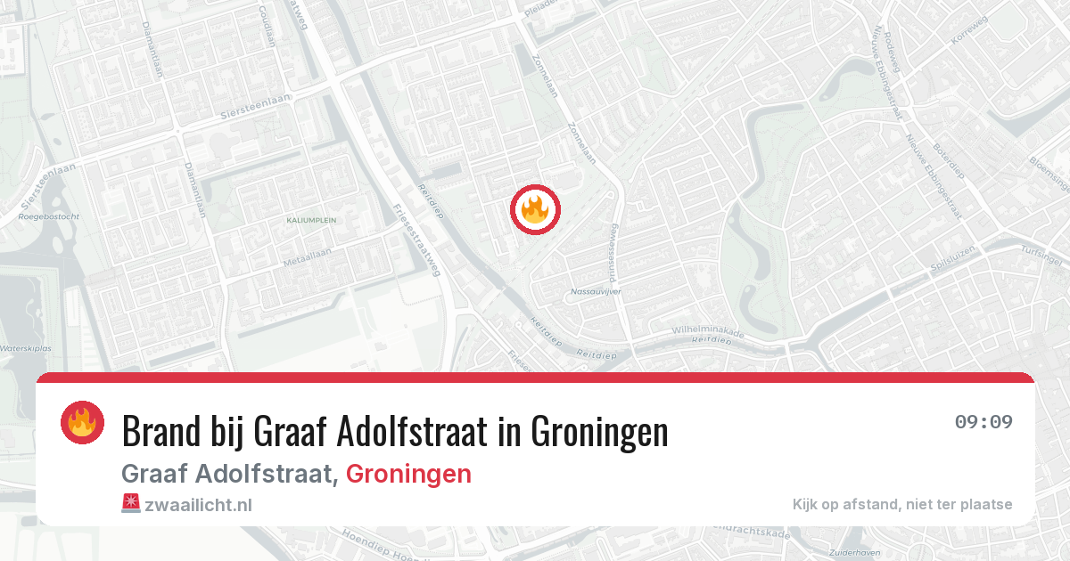 Brand bij Graaf Adolfstraat in Groningen — 27 jun 2026