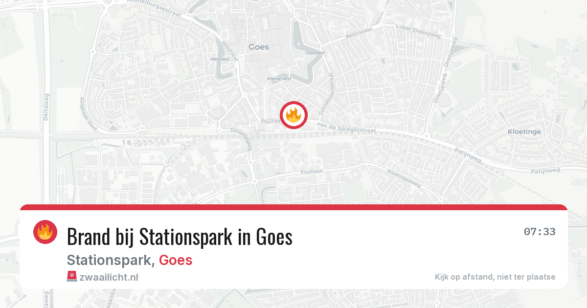 Brand bij Stationspark in Goes — 30 jun 2026