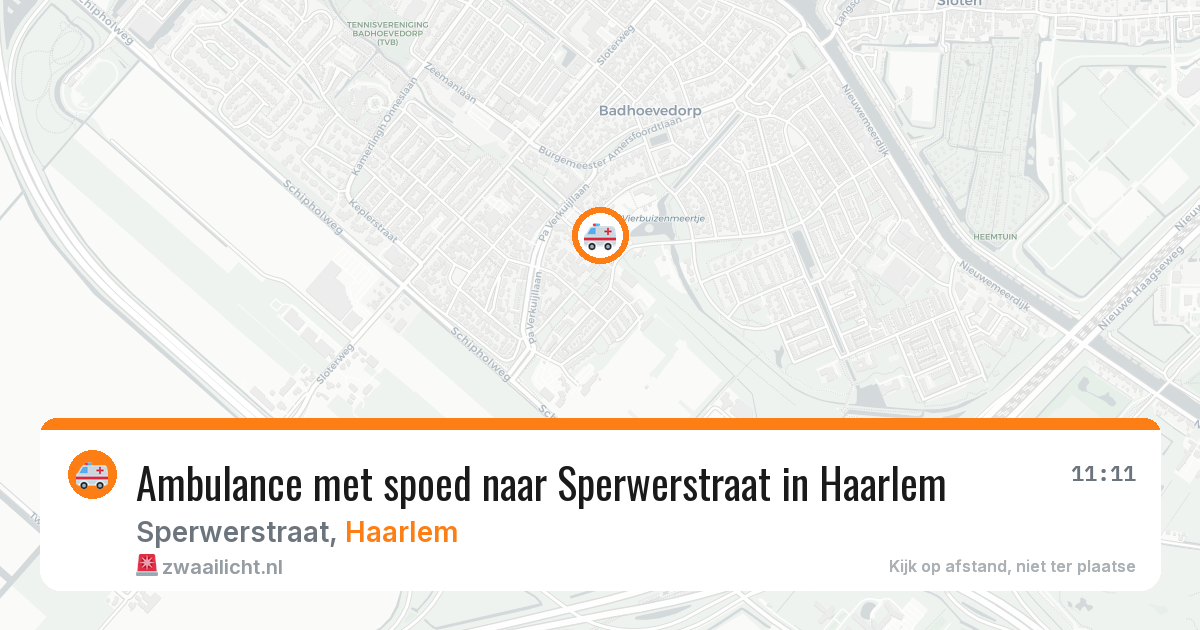 Ambulance met spoed naar Sperwerstraat in Haarlem — 23 jan 2026