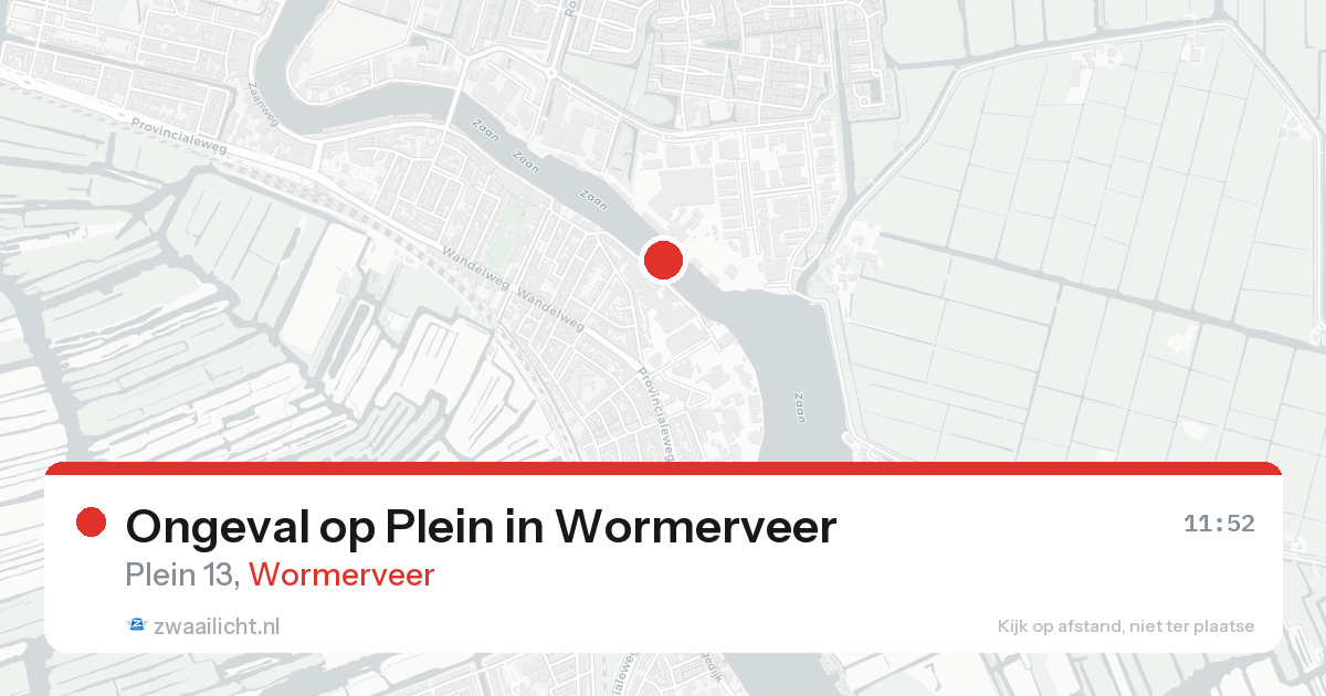 Ongeval op Plein in Wormerveer — 25 aug 2026
