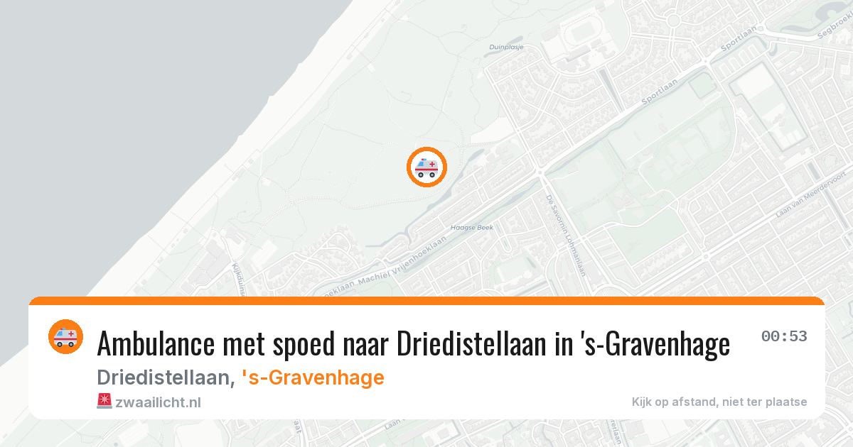 Ambulance met spoed naar Driedistellaan in 's-Gravenhage — 17 mei 2026