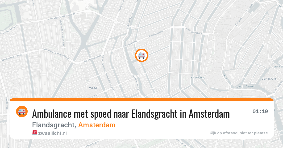 Ambulance met spoed naar Elandsgracht in Amsterdam — 30 jan 2026