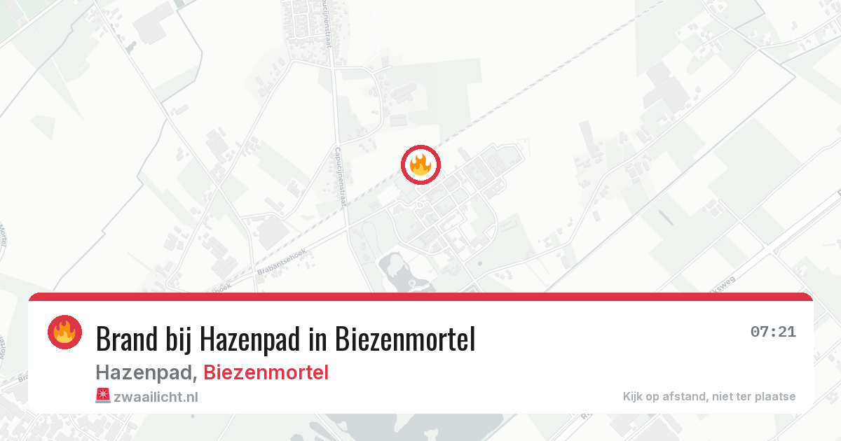 Brand bij Hazenpad in Biezenmortel — 1 jun 2026
