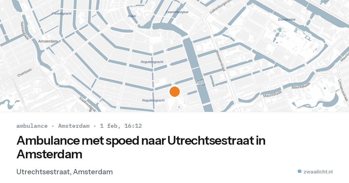 Ambulance met spoed naar Utrechtsestraat in Amsterdam — 1 feb 2026