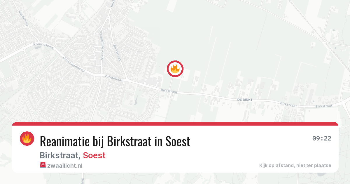 Reanimatie bij Birkstraat in Soest — 2 mrt 2026