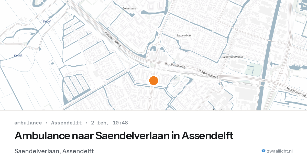 Ambulance naar Saendelverlaan in Assendelft — 2 feb 2026