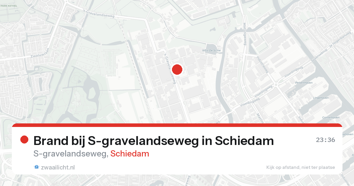 Brand bij S-gravelandseweg in Schiedam — 20 aug 2026