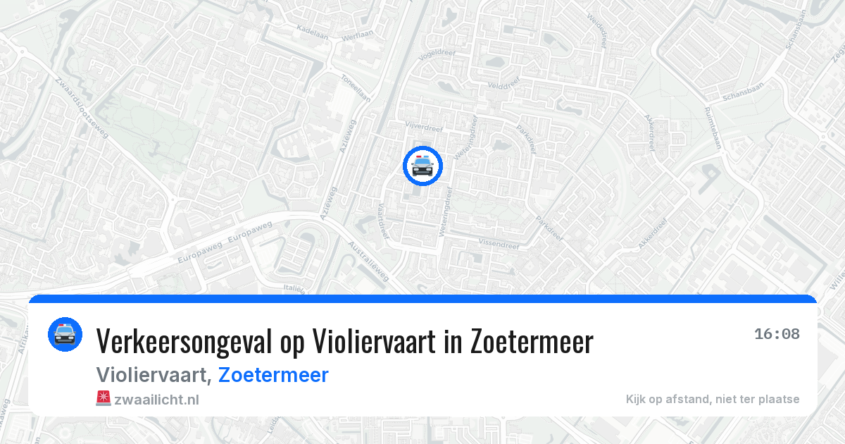 Verkeersongeval op Violiervaart in Zoetermeer — 18 jun 2026