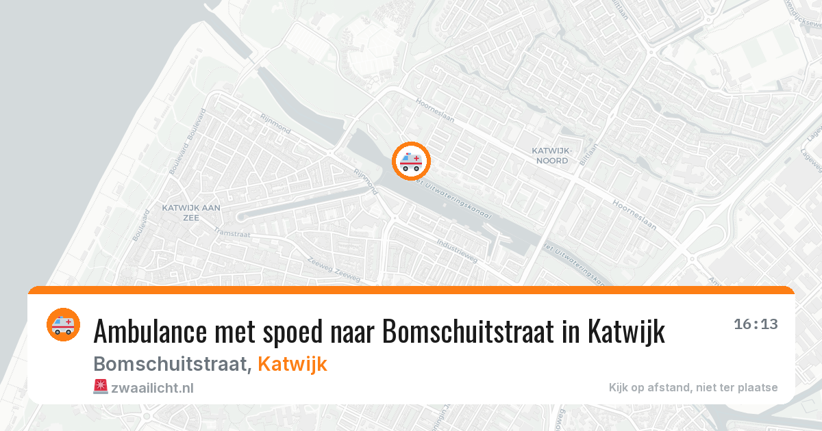 Ambulance met spoed naar Bomschuitstraat in Katwijk — 10 aug 2026